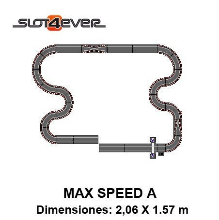 Velocidade máxima expandida do circuito compacto Scalextric A