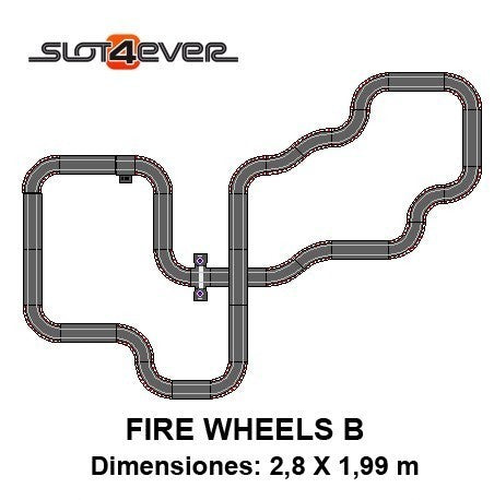 Scalextric Compact Circuit Expanded Fire Wheels B