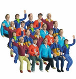 Conjunto de 20 figuras de decoração Carrera 132-124 arquibancada