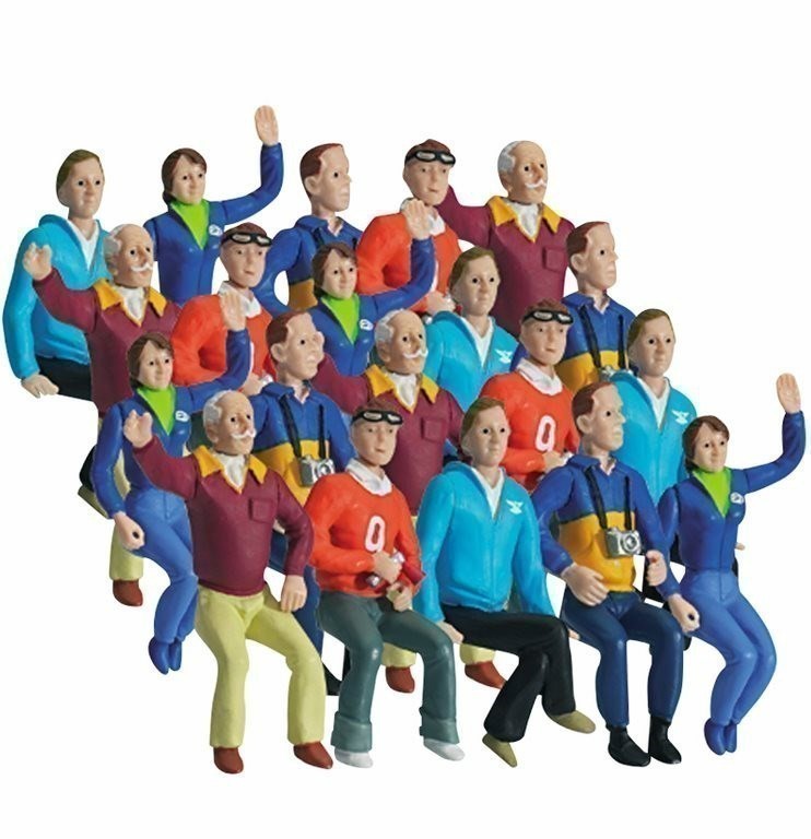 Conjunto de 20 figuras de decoração Carrera 132-124 arquibancada