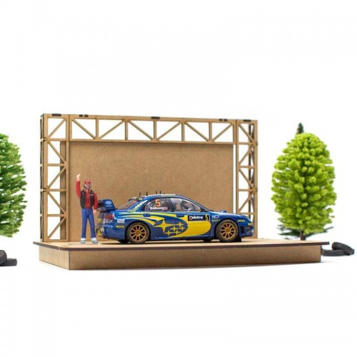 Plataforma de Exhibicion de Madera Circuito de Slot