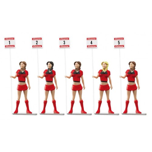Figuras Decoracion Chicas Parrilla de Salida 5ud Carrera 132-124
