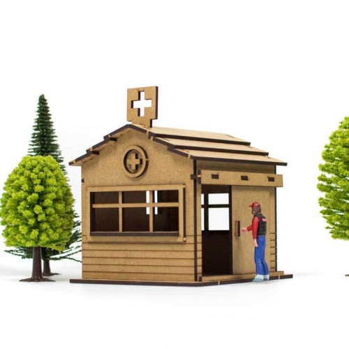 Caseta de Primeros Auxilios de Madera Circuito de Slot