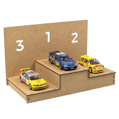 Podio Coches de slot de Madera Circuito de Slot